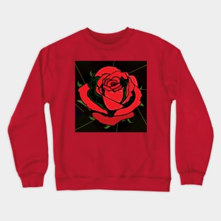 Red Rose Crewneck Sweatshirt